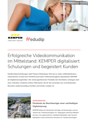Successful video communication for SMEs: KEMPER digitalizes Trainings and delights customers