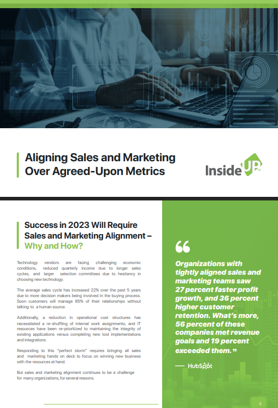 Aligning Sales and Marketing Over Agreed-Upon Metrics